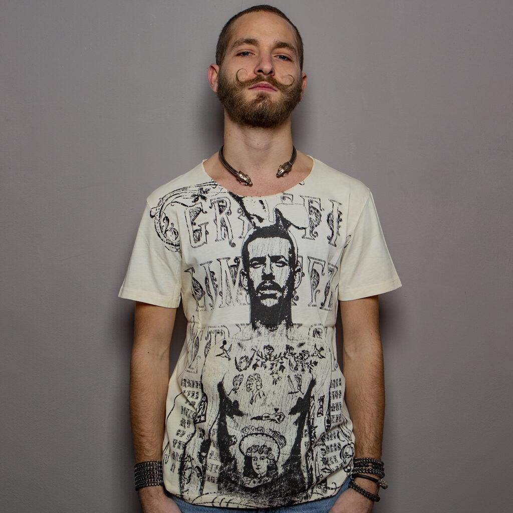 hand-designed elaborately printed T-shirt